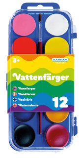 VATTENFÄRGER 12 ST